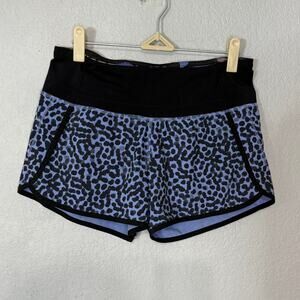 Lululemon Run Speed Up Short Ace Spot Blue Size 4
